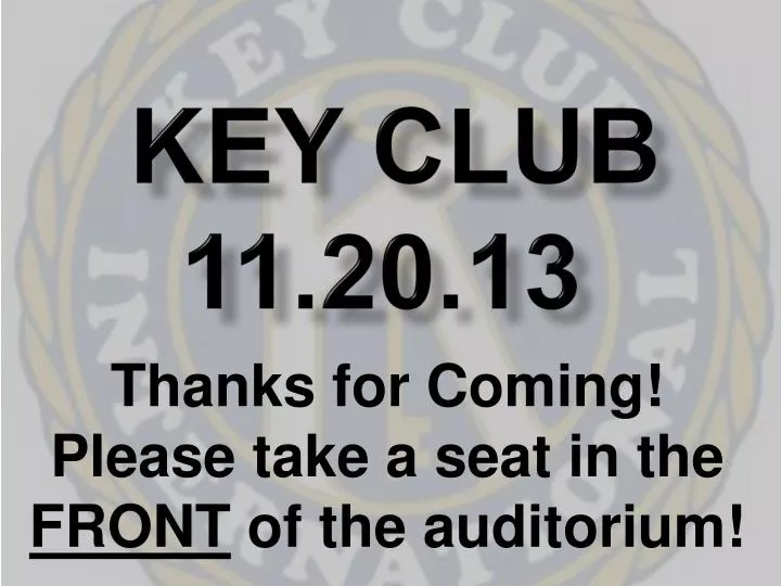 key club 11 20 13