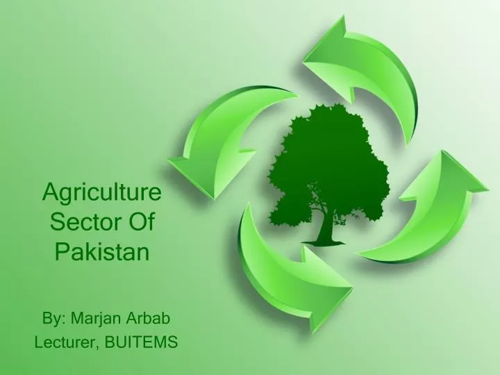 agriculture sector of pakistan