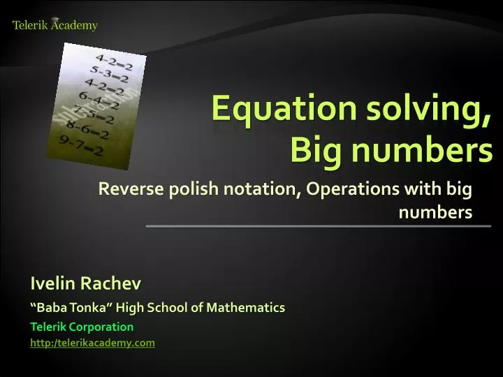equation solving big numbers