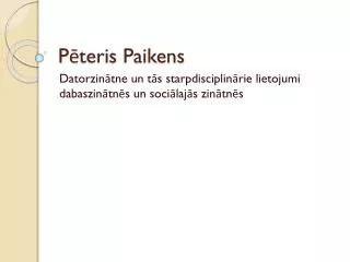 p teris paikens