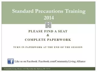 Standard Precautions Training 2014