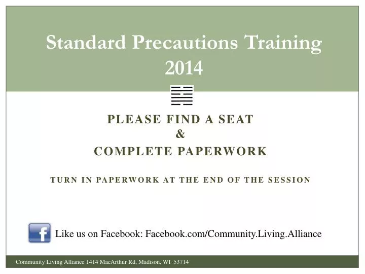 standard precautions training 2014