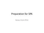 Preparation for SPA - slide 1