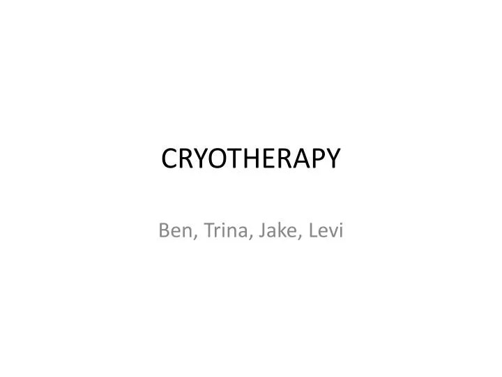 cryotherapy