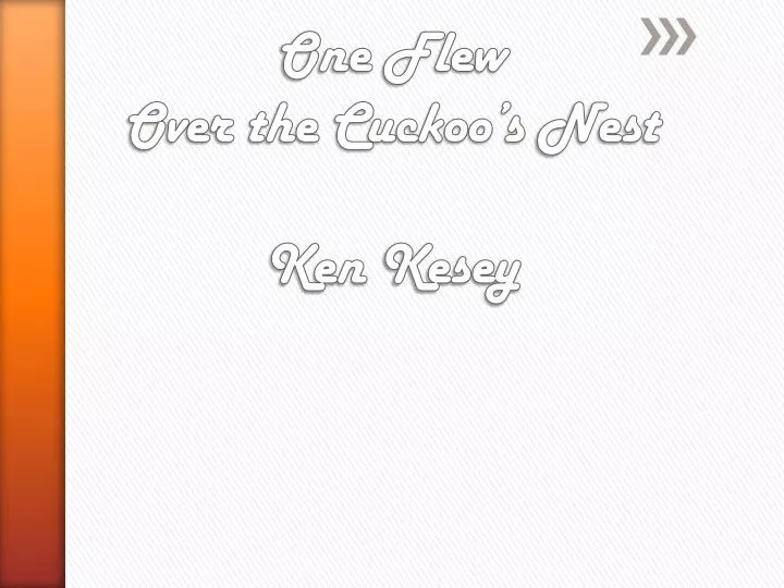 one flew over the cuckoo s nest ken kesey