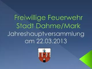 Freiwillige Feuerwehr Stadt Dahme/Mark