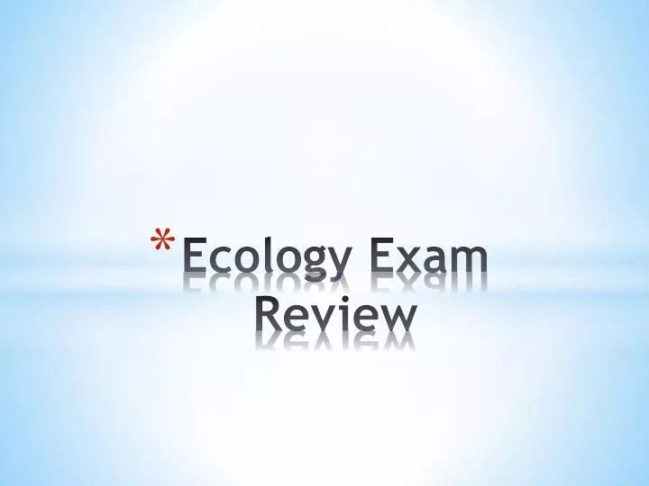 ecology exam review
