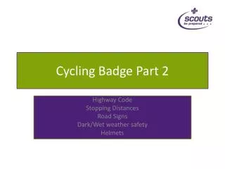 Cycling Badge Part 2