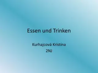 essen und t rinken