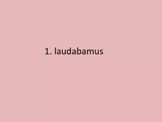 1 laudabamus