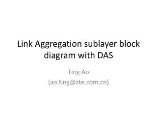 Link Aggregation sublayer block diagram with DAS