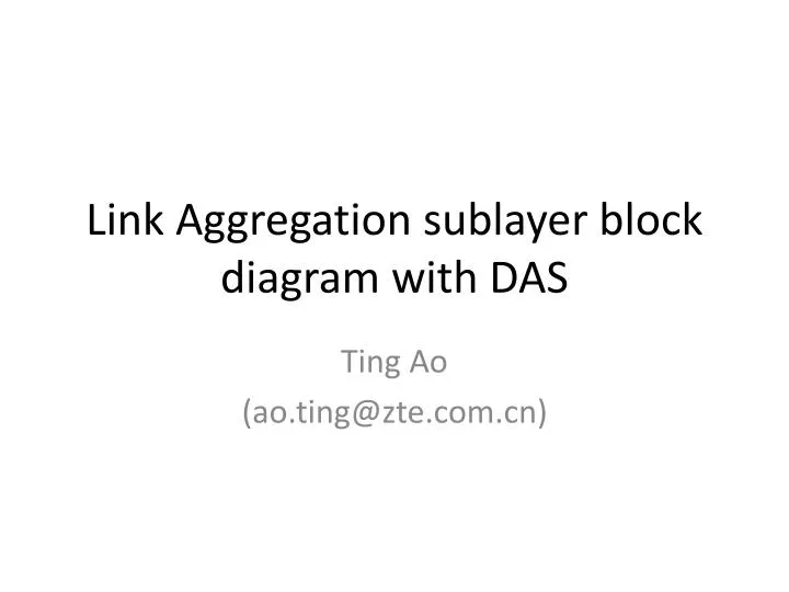 link aggregation sublayer block diagram with das