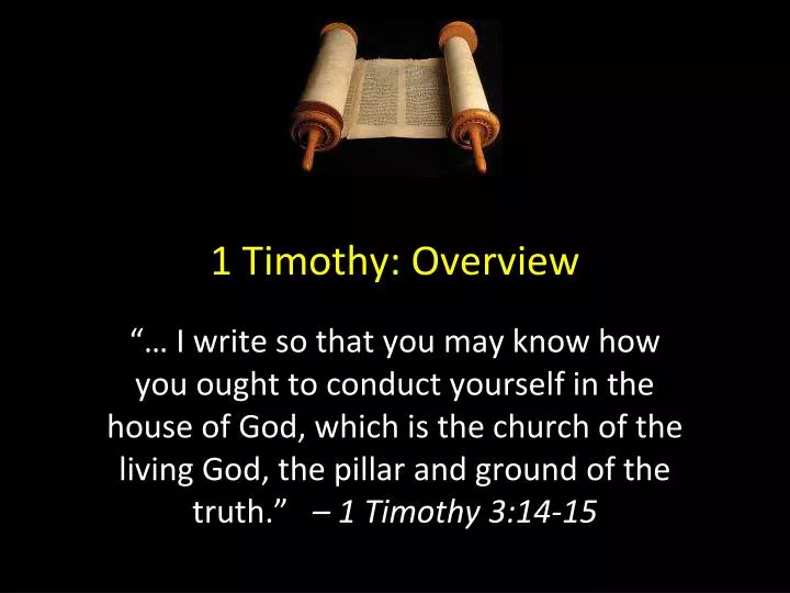 1 timothy overview