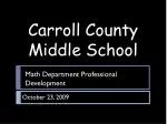 Carroll County Middle School - slide 1