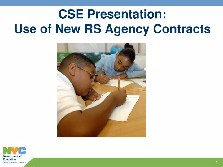 cse presentation use of new rs agency contracts