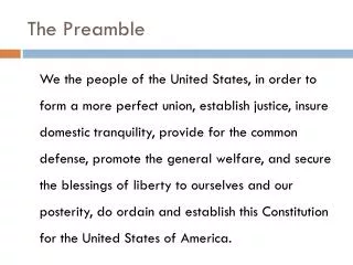 the preamble