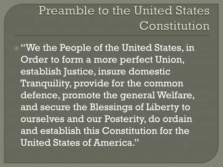 preamble to the united states constitution