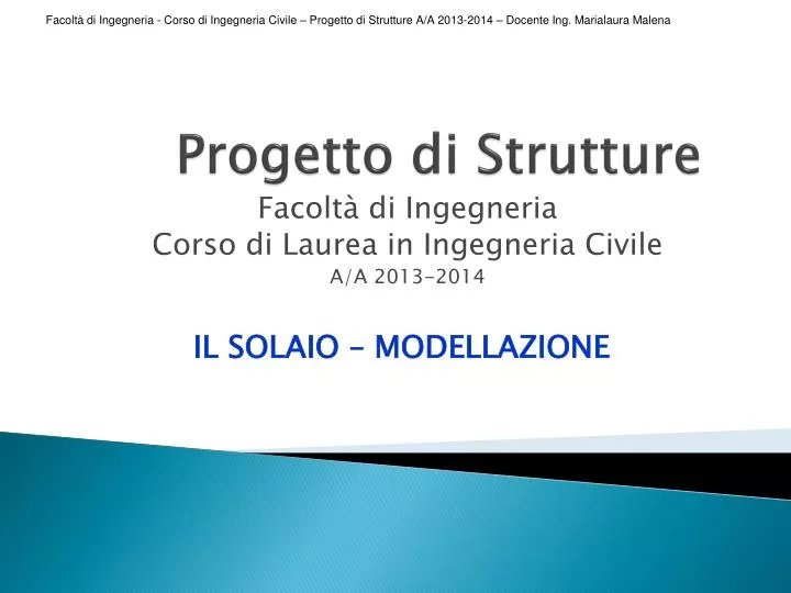 progetto di strutture