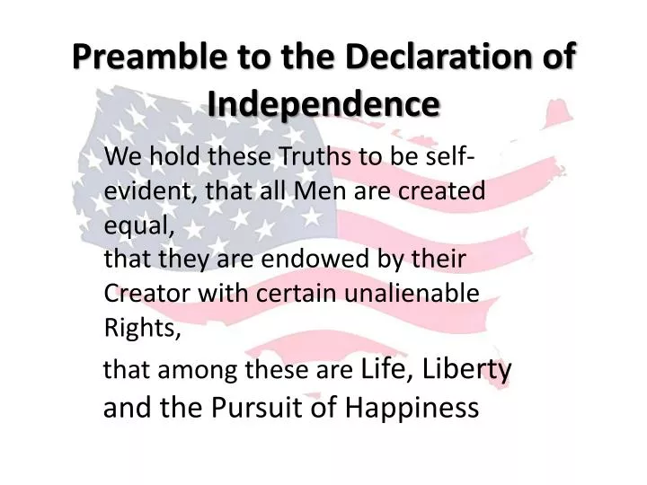 preamble to the declaration of independence