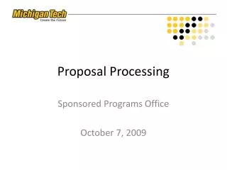 Proposal Processing