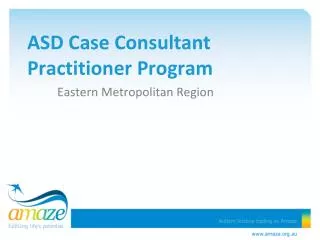 ASD Case Consultant Practitioner Program