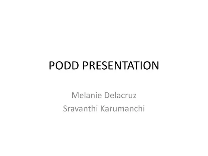 podd presentation