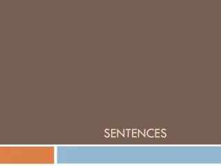 sentences