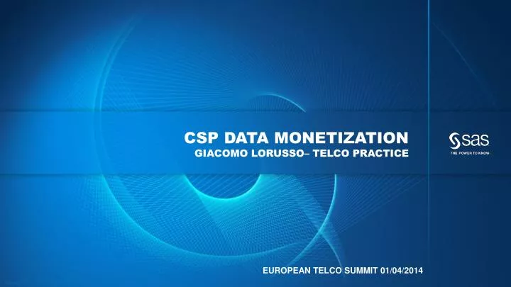 csp data monetization giacomo lorusso telco practice