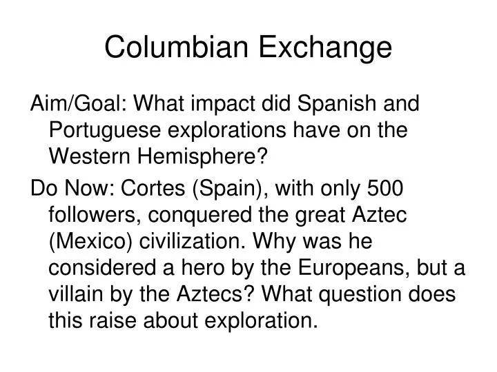 columbian exchange