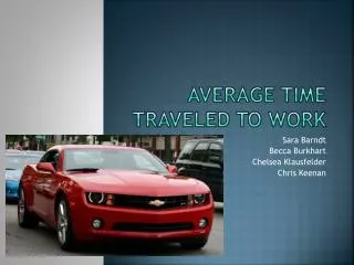 Average Time Traveled to Work