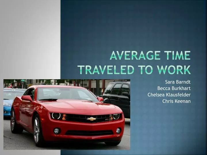 average time traveled to work