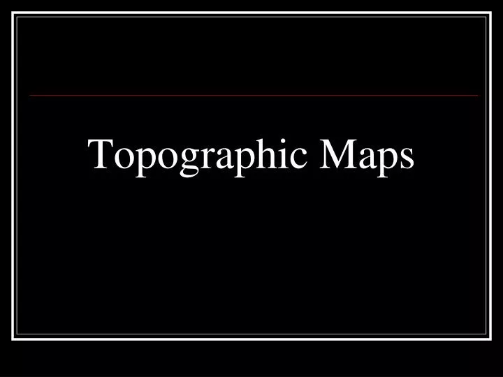 topographic maps