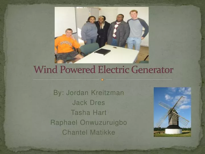 wind powered electric generator