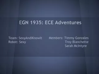 E GN 1935: ECE Adventures