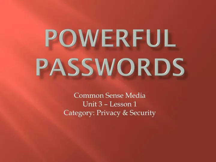 powerful passwords
