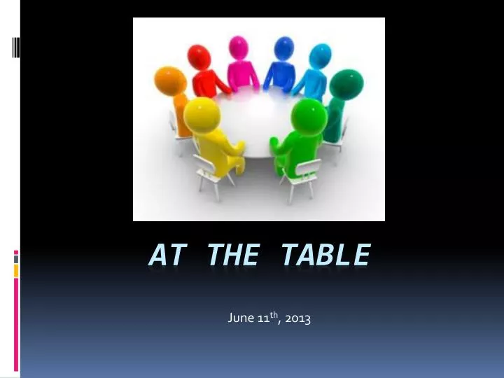 at the table