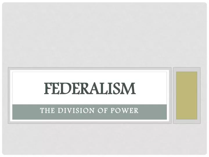 federalism