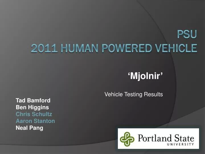 mjolnir vehicle testing results