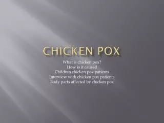 chicken pox