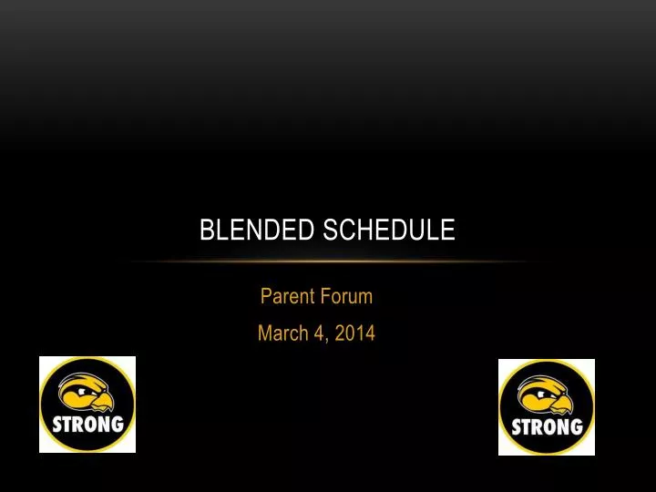 blended schedule