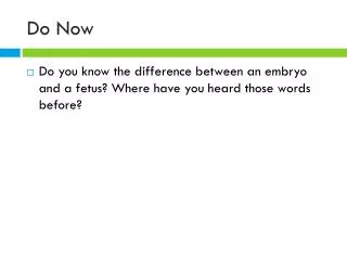 do now