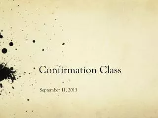 Confirmation Class