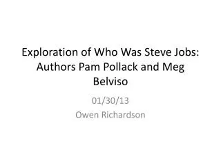 Exploration of Who Was Steve Jobs: Authors Pam Pollack and Meg Belviso