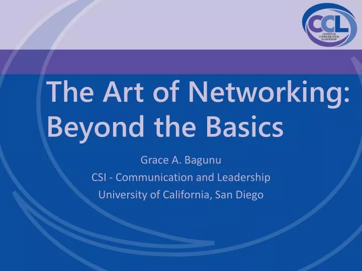 the art of networking beyond the basics