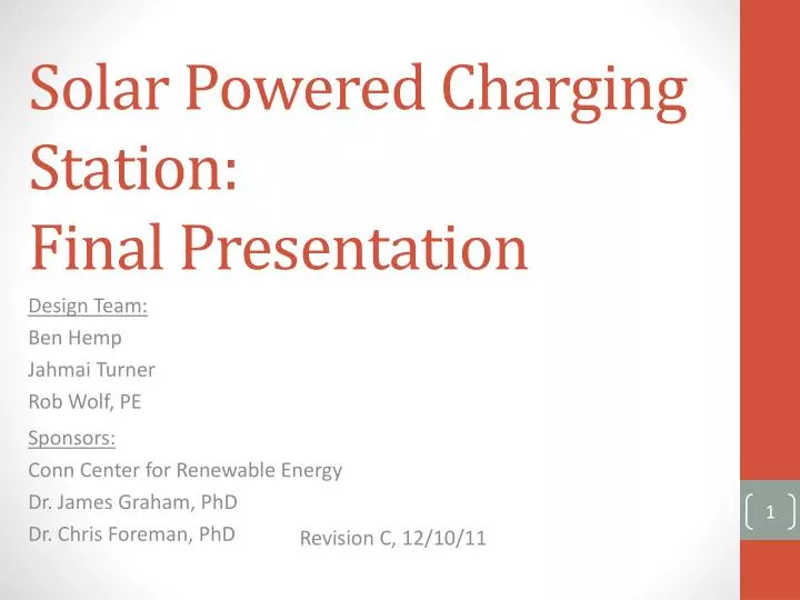 solar powered charging station final presentation