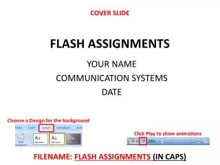 FLASH ASSIGNMENTS