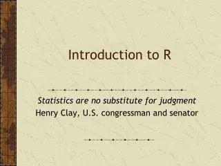 Introduction to R