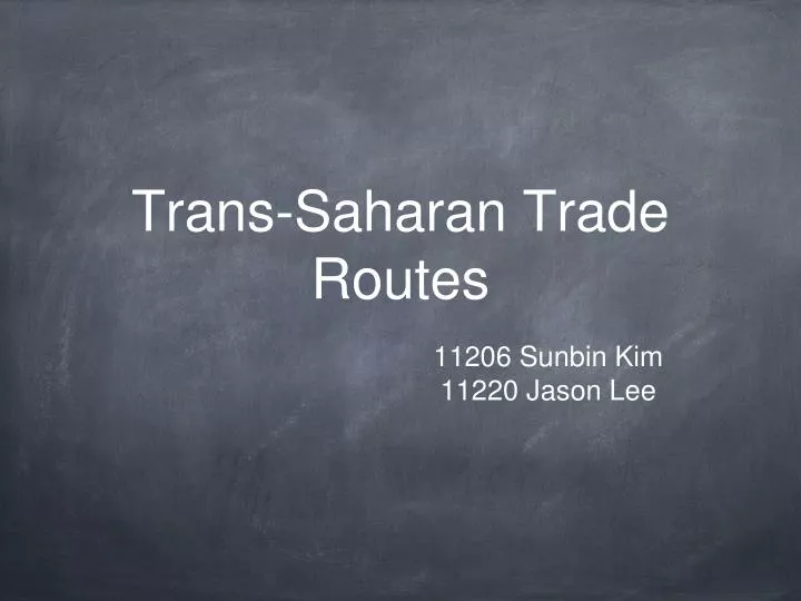 trans saharan trade routes