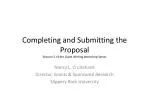 Completing and Submitting the Proposal Session 5 of the Grant Writing Workshop Series
