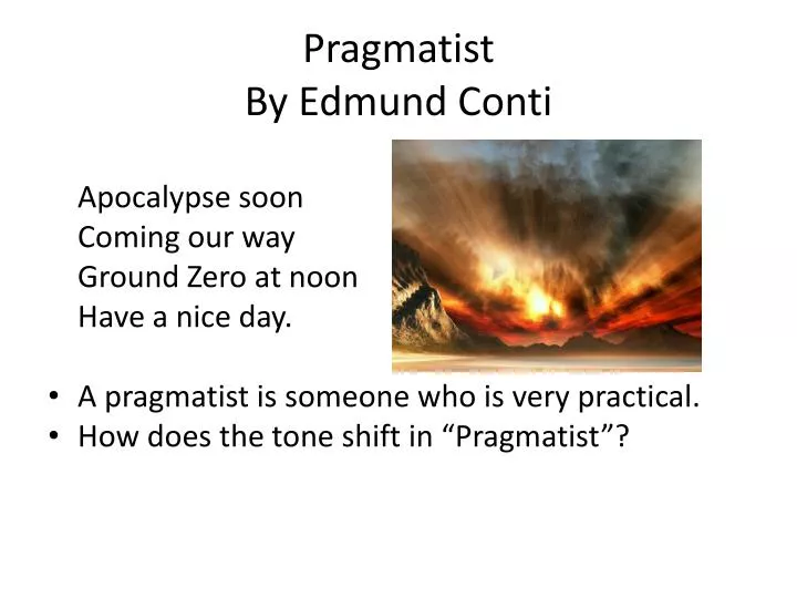 pragmatist by edmund conti